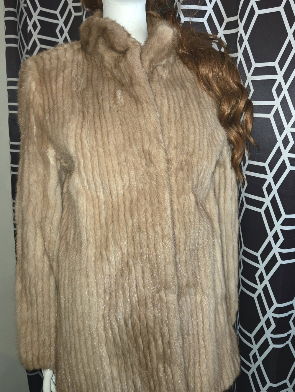 Vintage Real Mink Tan Fur Coat